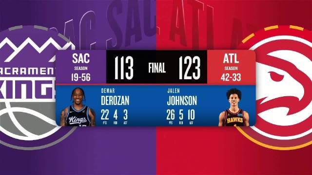03月29日NBA常规赛 国王 - 老鹰 全场录像