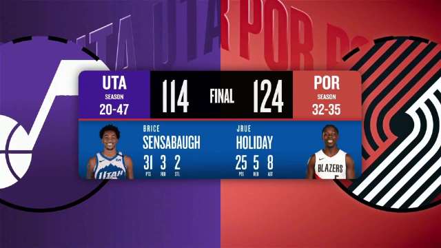 03月14日NBA常规赛 爵士 - 开拓者 全场录像